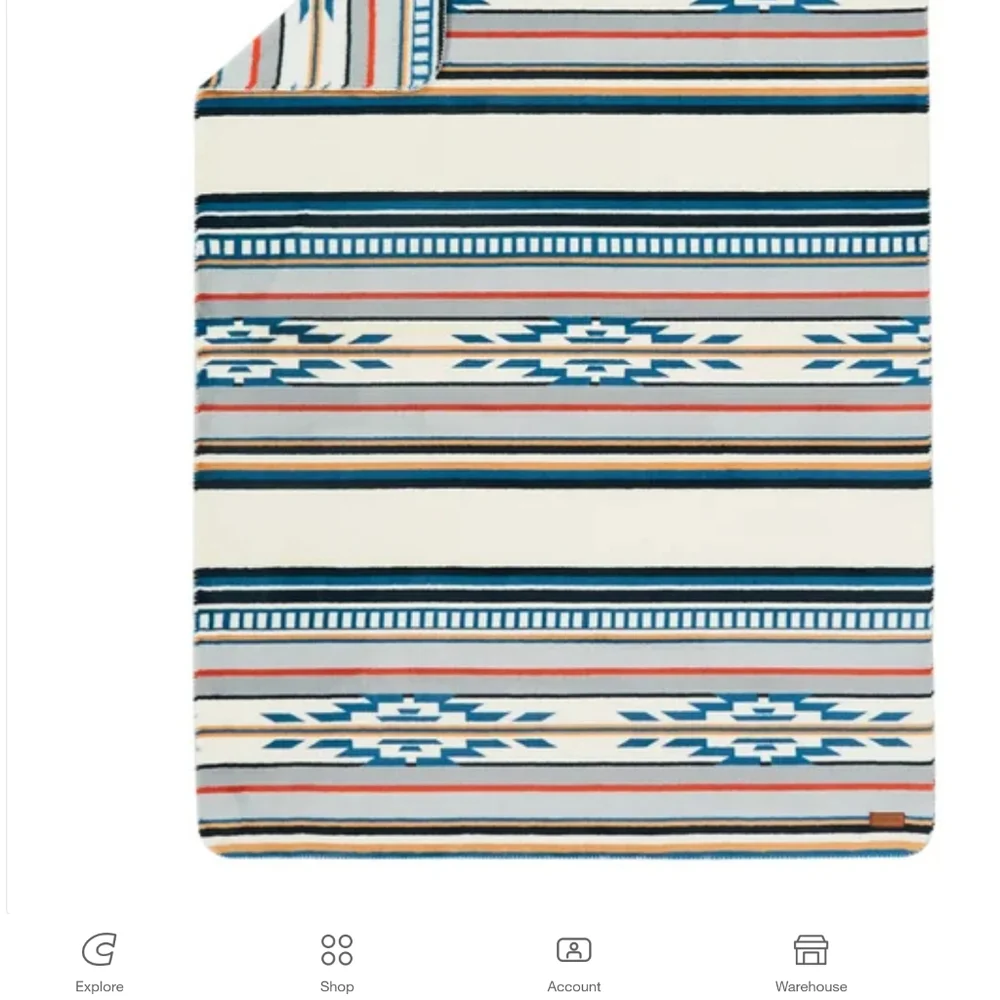 Pendleton aztec boho design fleece throw blanket 50